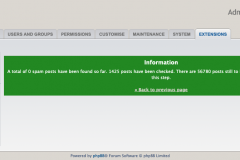 Find spam progress meter