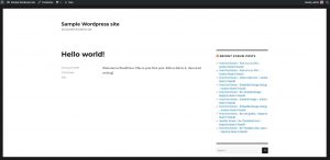 List of recent forum posts in the WordPress sidebar